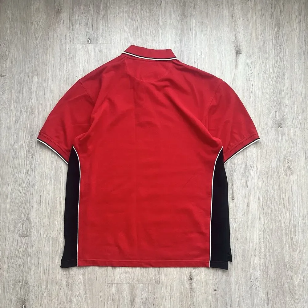 Vintage 90s Spike Sports Wisconsin Badgers Polo Shirt Mens L Red NCAA